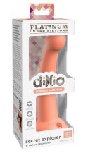 Dillio Platinum Dillio Platinum - Silikonowe Dildo Z Okrągłą Końcówką Secret Explorer 17,2 cm Pomarańczowe