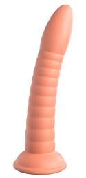 Dillio Platinum - Silikonowe Zakrzywione Dildo Z Rowkami 19,7 cm Wild Thing Pomarańczowe