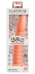 Dillio Platinum - Silikonowe Zakrzywione Dildo Z Rowkami 19,7 cm Wild Thing Pomarańczowe