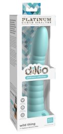 Dillio Platinum - Silikonowe Zakrzywione Dildo Z Rowkami 19,7 cm Wild Thing Turkusowe