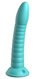 Dillio Platinum - Silikonowe Zakrzywione Dildo Z Rowkami 19,7 cm Wild Thing Turkusowe