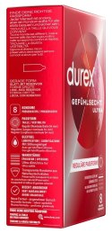 Durex - Prezerwatywy Lateksowe 20% Cieńsze Gefühlsecht Ultra 8 szt