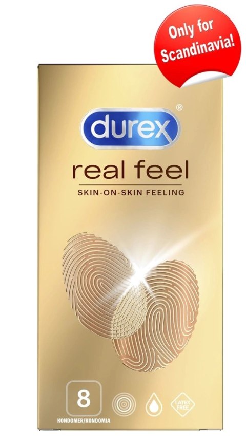 Durex Durex Real Feel - Prezerwatywy Pozbawione Lateksu 8szt