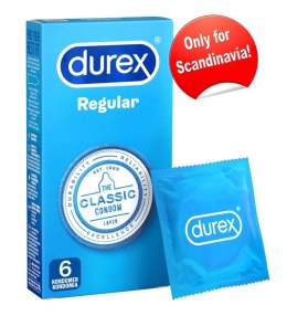 Durex Durex Regular - Klasyczne Prezerwatywy Nawilżone 6szt