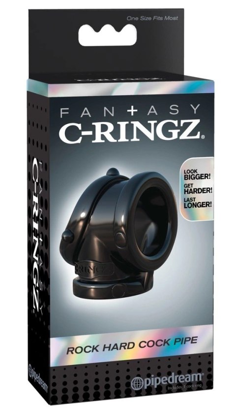 Fantasy C-Ringz- Elastyczny Pierścień Na Penisa I Jądra Czarny 7cm