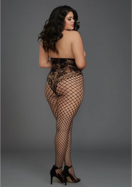 Dreamgirl - Bodystocking z otwartymi miseczkami - plus size Dreamgirl