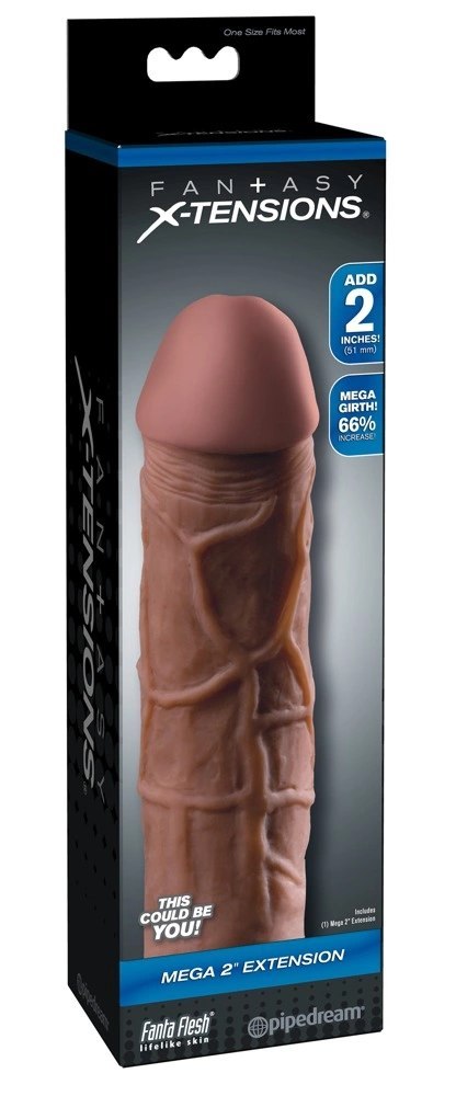 Fantasy X-TENSIONS Fantasy X-Tensions - Nakładka Na Penisa 66% Większy Penis +5.1cm Brąz