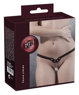 Fetish Collection - Skórzane Stringi Z Łańcuszkami Bdsm