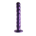 Ouch! - Silikonowe dildo G-Spot z koralikami - 20,5 cm