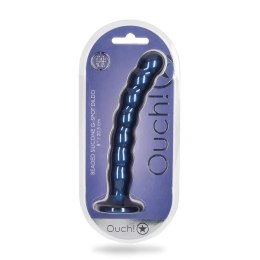 Ouch! - Silikonowe dildo G-Spot z koralikami - 20,5 cm