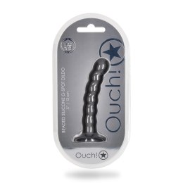 Ouch! - Silikonowe dildo z koralikami - 13 cm