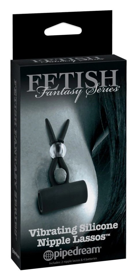 Fetish - Czarne Zaciski Na Sutki Z Gorącymi Wibracjami I Stymulacją Fetish Fantasy Series Limited Edition