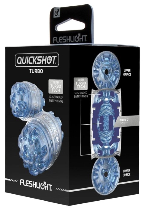 Fleshlight - Ręczny Masturbator Kieszonkowy Quickshot Turbo Blue Ice