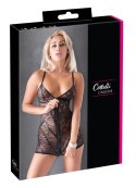 Cottelli LINGERIE - Seksowna Rozpinana Sukienka Z Kwiatowej Koronki Czarna S Cottelli LINGERIE