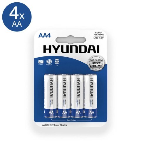 Hyundai Hyundai - Baterie Super Alkaline AA Batteries 4 szt