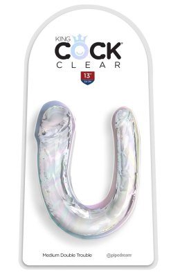 KKC - Podwójne Przezroczyste Dildo Medium Double Trouble 33 CM