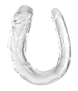 KKC - Podwójne Przezroczyste Dildo Medium Double Trouble 33 CM