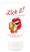 Lick It - Żel Do Erotycznego Masażu Truskawka/Wino 50ml