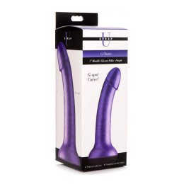 XR Brands XR Brands - Metalowe, silikonowe dildo - 17,8 cm