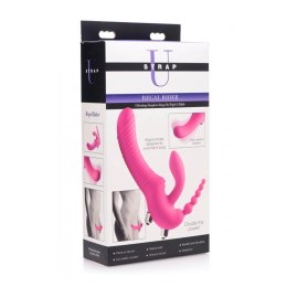 XR Brands XR Brands - Potrójne, wibrujące, silikonowe dildo bez paska Regal