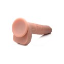 Curve Toys - Pompujące i wibrujące silikonowe dildo z kulkami - 20,5 cm