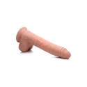 Curve Toys - Pompujące i wibrujące silikonowe dildo z kulkami - 20,5 cm