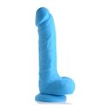 Curve Toys - Silikonowe dildo z jądrami - 18 cm